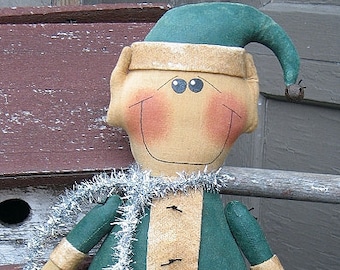 Elvin Elf EPATTERN - modello di cucito artigianale per bambole di stoffa per vacanze di Natale in campagna primitiva - PDF - 1.99