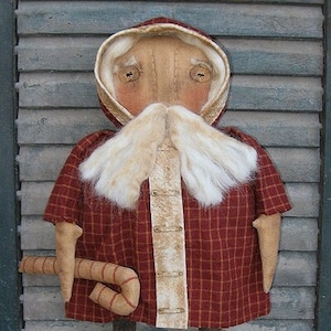 Olde St. Nick EPATTERN - primitive country christmas santa claus cloth doll craft digital download sewing pattern - PDF - 1.99