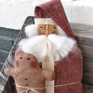 Ginger Claus EPATTERN...primitive country holiday christmas cloth doll craft digital download sewing pattern...PDF...1.99