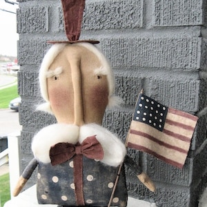 Flag Sam EPATTERN...primitive country uncle sam cloth doll craft digital download sewing pattern...PDF...1.99