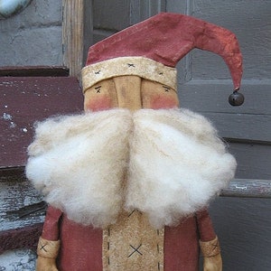 Prim Claus EPATTERN...primitive country christmas santa cloth doll craft digital download sewing pattern...PDF...1.99
