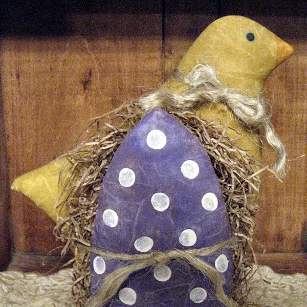 Chickie Egg EPATTERN...primitive easter spring cloth doll decoration ornament PATTERN fabric crafts sewing design Digital Download PDF..1.99