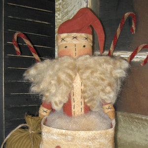 Cheminée Claus EPATTERN - Patron de couture primitif de Noël pour poupée en tissu en téléchargement numérique - PDF - 1,99