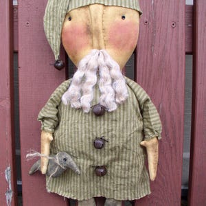 Claus and Crow EPATTERN...primitive country santa claus cloth doll craft digital download sewing pattern...christmas holiday...PDF...1.99