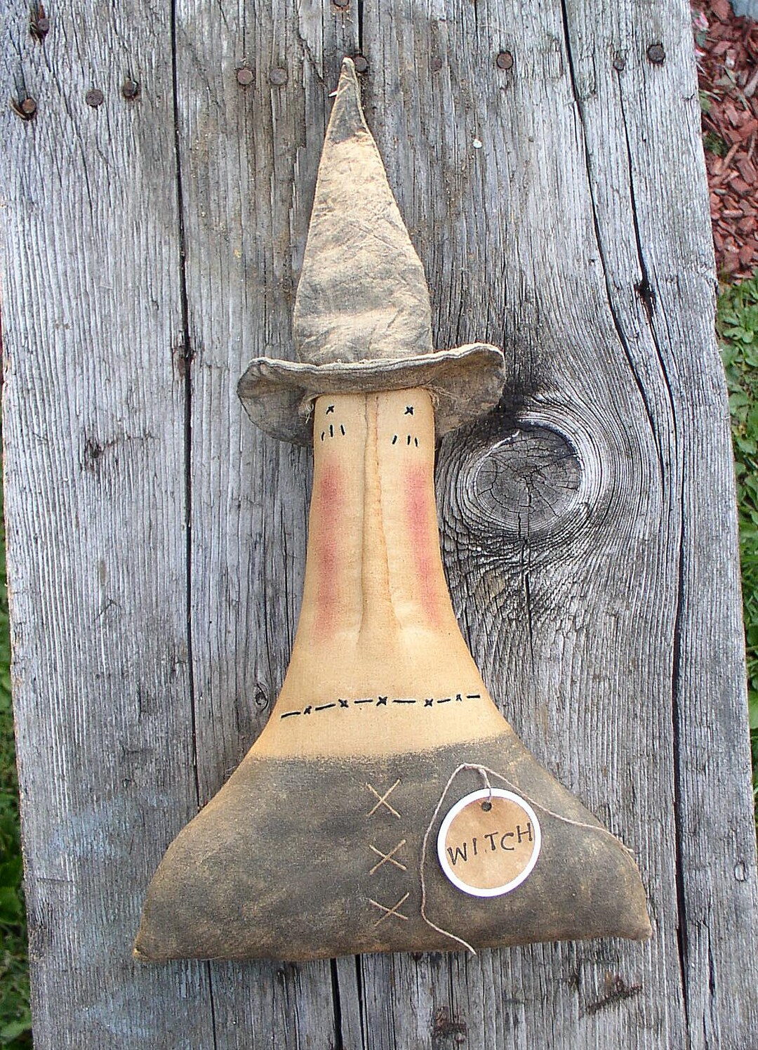 Witch Sitter EPATTERN - Primitive Country Halloween Cloth Doll Craft ...