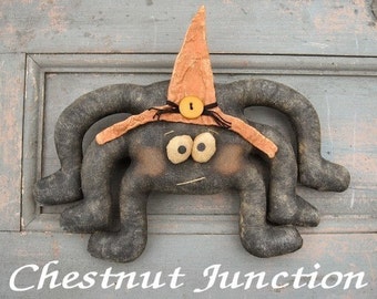 Spider Witch EPATTERN - primitive country Halloween cloth doll craft ornament digital pattern sewing pattern- 1.99 - PDF