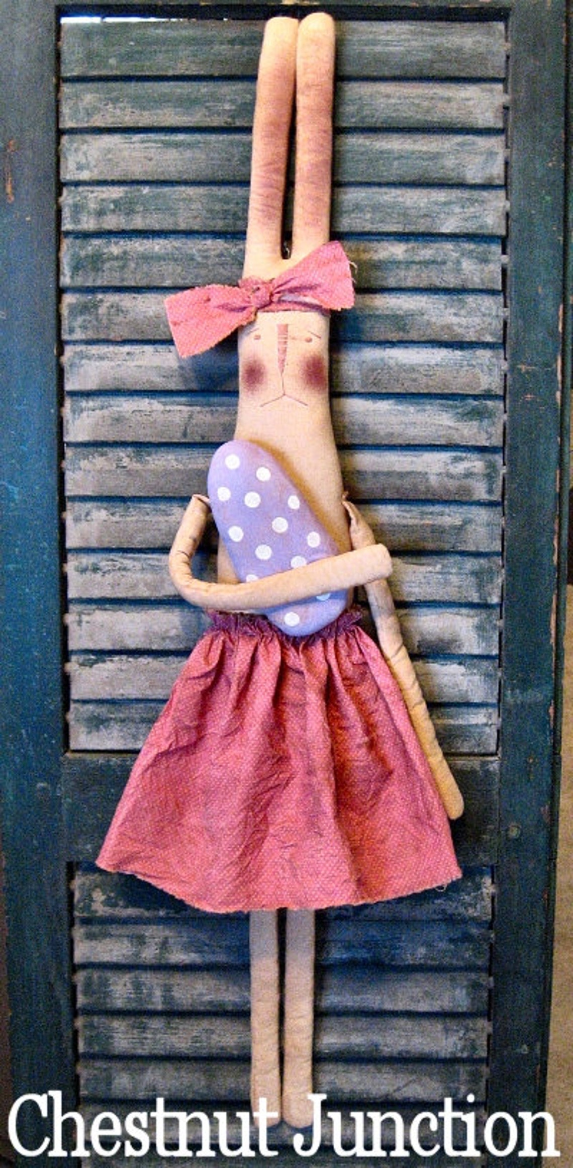 Rachael Rabbit Epattern...primitive Country Easter Spring Cloth Doll ...