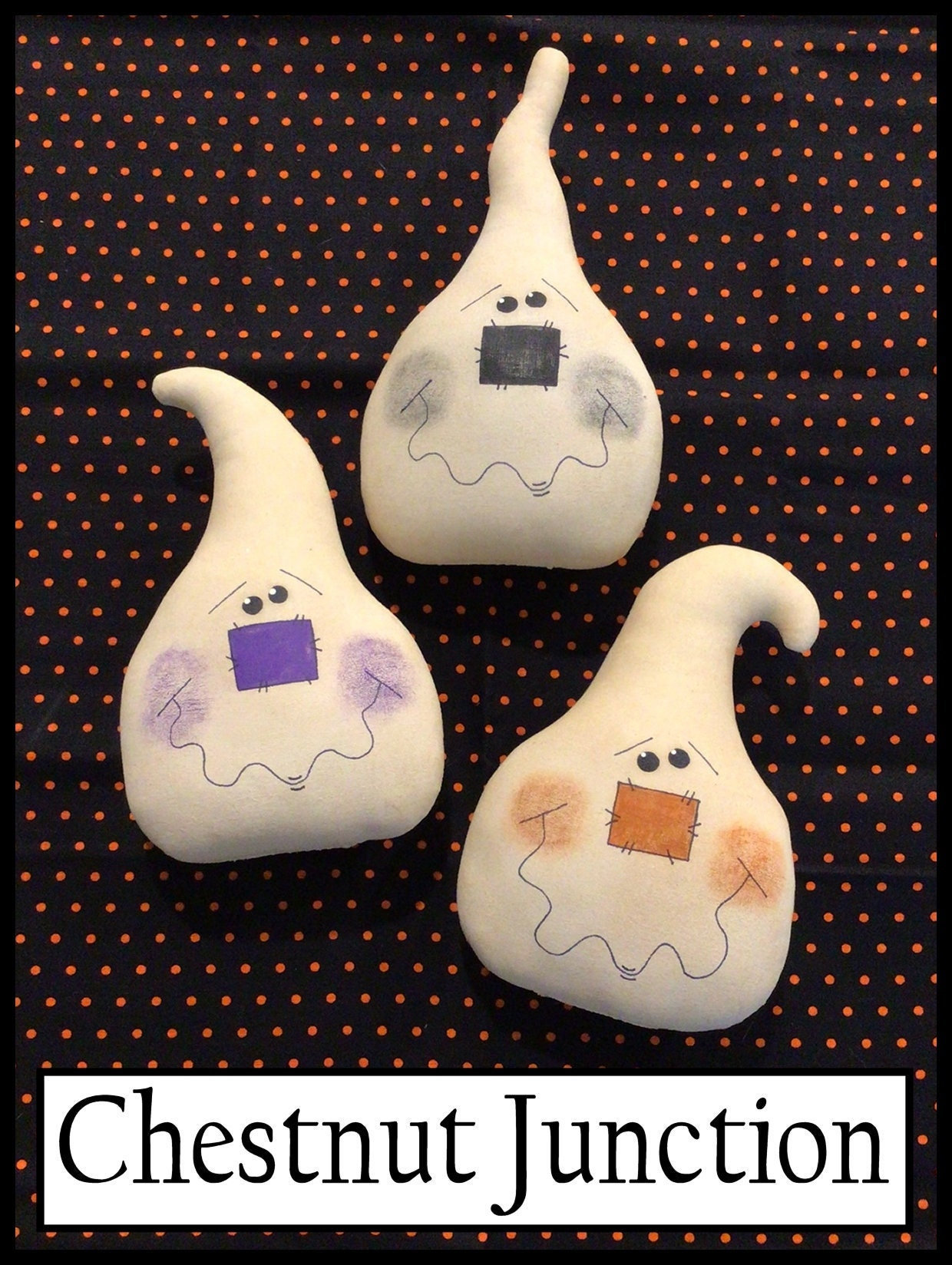 Boo Brothers EPATTERN...primitive halloween bowl filler decoration craft sewing digital download PATTERN...PDF...1.99