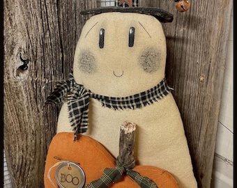 Witch Ghost EPATTERN...primitive country halloween cloth doll craft digital download sewing pattern...PDF...1.99