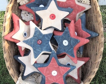 USA Stars EPATTERN...primitive country americana patriotic cloth craft ornament digital download sewing pattern...PDF...1.99