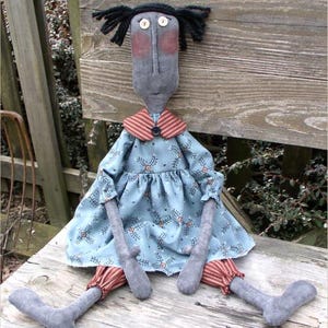 Melva EPATTERN...primitive cloth doll craft digital download sewing pattern-PDF-1.99