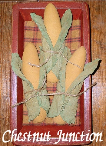 Sweet Corn EPATTERN -primitive fall thanksgiving halloween cloth craft ornament digital download sewing pattern- PDF - 1.99