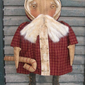 Olde St. Nick EPATTERN - primitive country christmas santa claus cloth doll craft digital download sewing pattern - PDF - 1.99