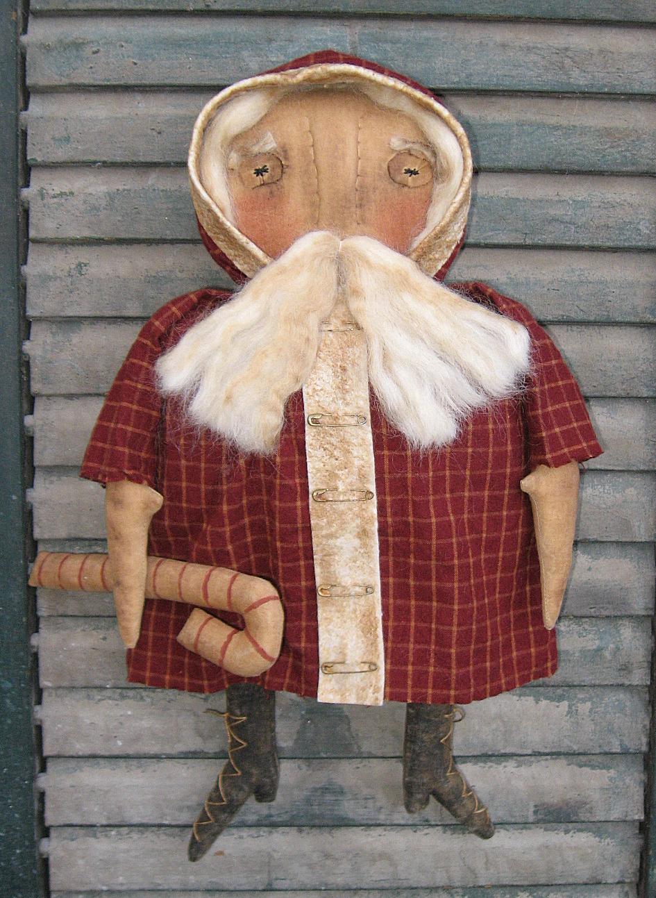 Olde St. Nick EPATTERN - primitive country christmas santa claus cloth doll craft digital download sewing pattern - PDF - 1.99