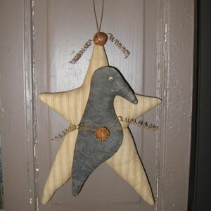 Star Crow Hanger EPATTERN...primitive country craft digital download sewing pattern...PDF...1.99