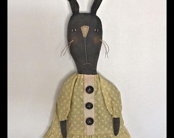 Ruthie Rabbit EPATTERN...primitive spring easter bunny cloth doll DiGiTaL DoWnLoaD sewing craft PATTERN design...PDF...1.99