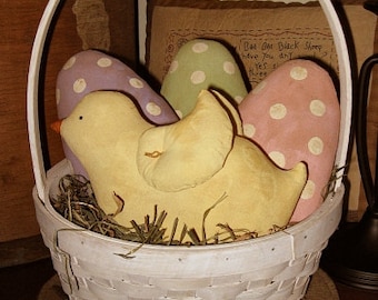 Poussin n oeufs EPATTERN... primitif Pâques printemps tissu poupée artisanat ornement téléchargement numérique patron de couture... PDF... 1,99