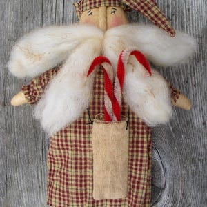 Lil St. Nick EPATTERN - primitive country christmas santa cloth doll craft digital download sewing pattern -PDF - 1.99