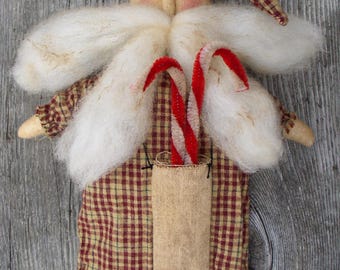 Lil St. Nick EPATTERN - primitive country christmas santa cloth doll craft digital download sewing pattern -PDF - 1.99