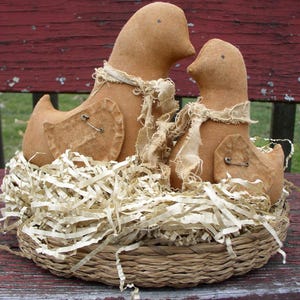 Primitive Chicks EPATTERN...primitive country easter spring summer cloth doll craft digital download sewing pattern...PDF...1.99