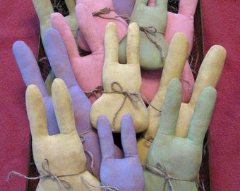 Bunch Of Bunnies EPATTERN... pays primitif Pâques printemps lapin lapin tissu poupée artisanat téléchargement numérique patron de couture... PDF... 1,99