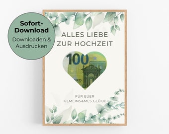 Wedding gift of money | Wedding gift | Gift of money | Digital download