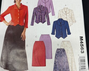 Stitch and save by McCalls #m4563 sewing pattern jacket and skirt uncut