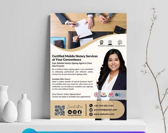 Bewerkbare sjabloon folder voor notariszaken (digitale download)