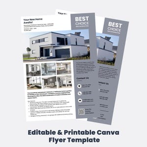 Real Estate Flyer Template | Editable Listing Flyers | Real Estate Marketing | Realtor Advertising | Open House Flyer | Canva Template