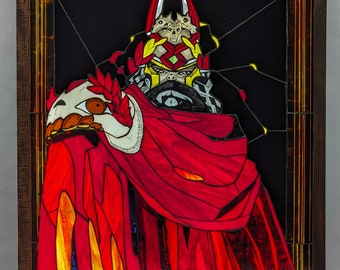 Panel de vidrieras estilo Tiffany del Señor Hades 24x30