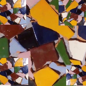 Broken/Unbroken Talavera Authentic Mexican Ceramic Tiles in Solid Colors for Mosaics, Crafts