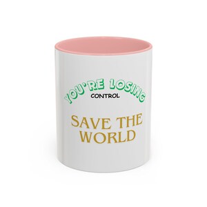 Taza de café, SALVEMOS EL MUNDO, calentamiento global, taza de concienciación sobre el cambio climático, taza de té ecológica, regalo del Día de la Tierra, regalo activista