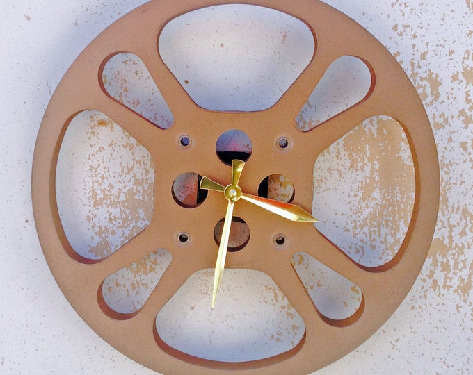Clock Movie Reel Clock Wall Clock 16mm Metal Movie Reel - Etsy