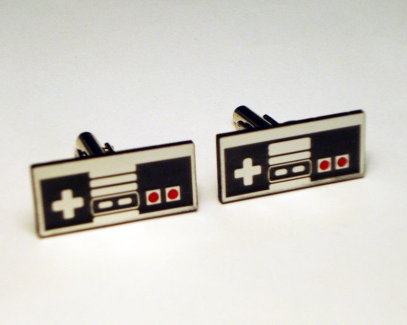 Groom Cufflinks Wedding Nintendo style video game controller Etsy