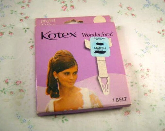 Kotex Wonderform Sanitary Napkin Belt 1976 Feminine Protection Vintage