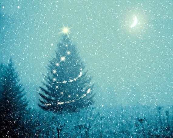 Snow christmas tree with lights deals