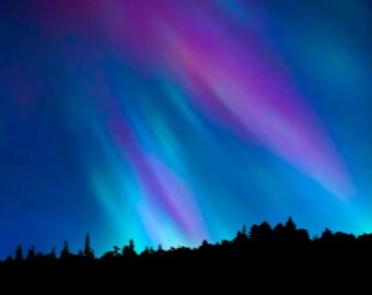 Northern lights, starry sky, night, zodiac ,winter photo, constellations, aurora borealis, purple ,blue, azure, indigo, dream