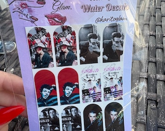 YUNGBLUD water slide nail decals