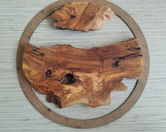 Natural Olive Wood Slabs: Epoxy Resin DIY Art (0.8 inch)