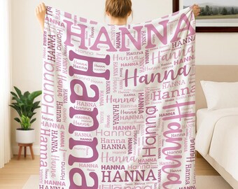 Personalized Name Blanket, Baby Name Blanket, Boy Nursery Decor, Girl Nursery Blanket, Toddler Blanket, Kids Birthday Gift, Newborn Swaddle