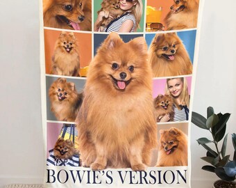 Custom Pet Photo Blanket, Custom Dog Name Blanket, Personalized Dog Blanket Cat Picture Blanket, Gift For Dog Dad Cat Mom, Pet Lover Blanket