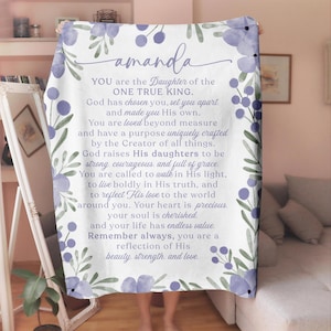 Custom name blanket Christian With Name, Christmas Gift Christian, Faith Based Decor, Religious Gift For Christmas, Christian Gift For Her