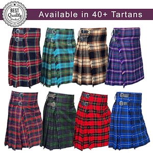5 Yards Scottish Tartan Kilt Highland traditionele vrijetijdskleding 13oz kilts voor heren in 40+ clantartans