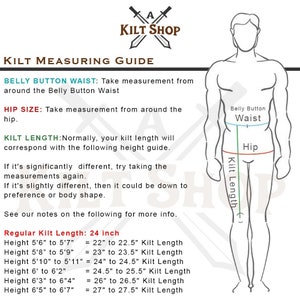 Kilt Size Guide