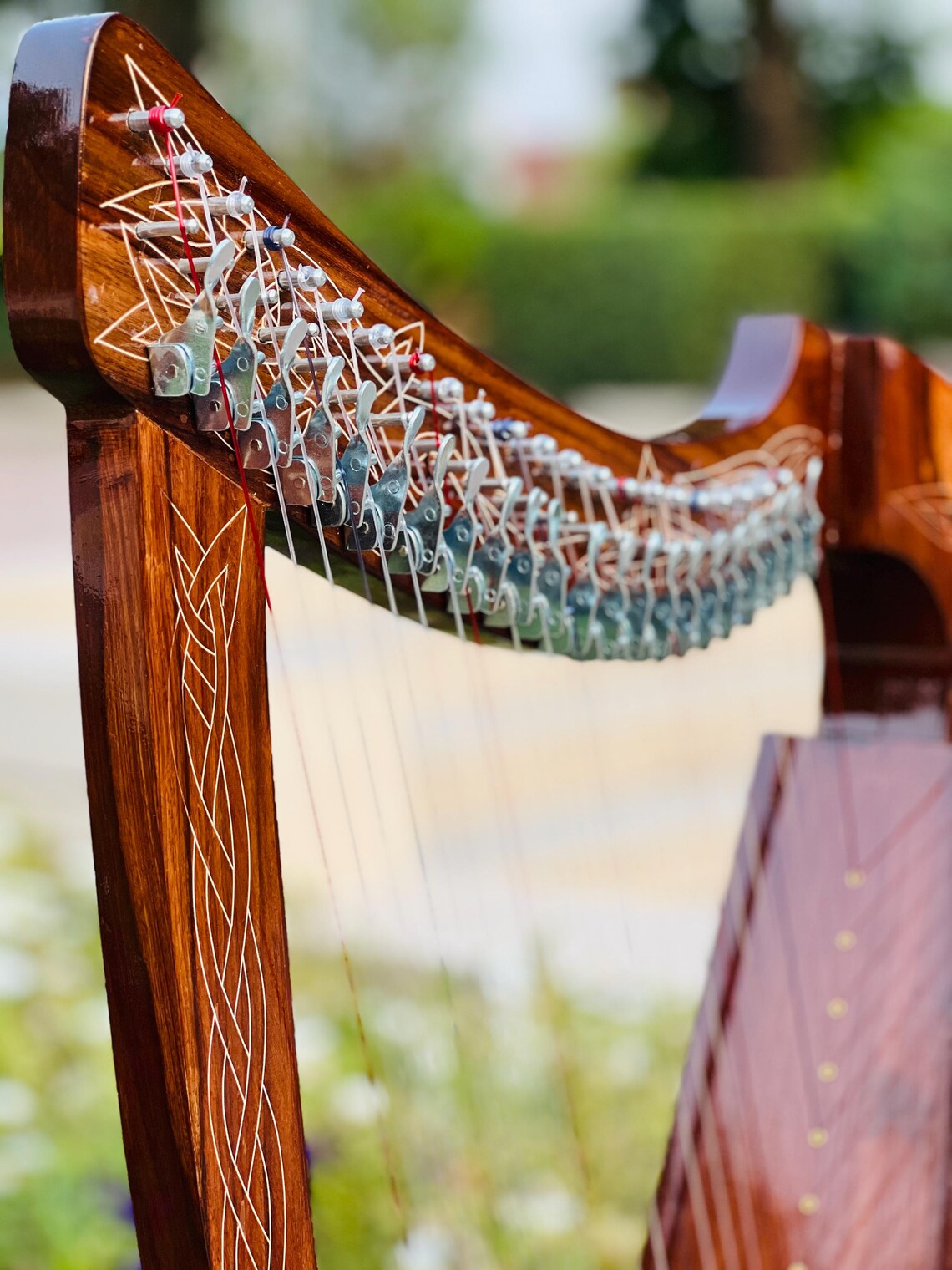 Rosewood Celtic Harps Traditional Vintage Lyre Harp Irish 9, 12, 19, 22 ...