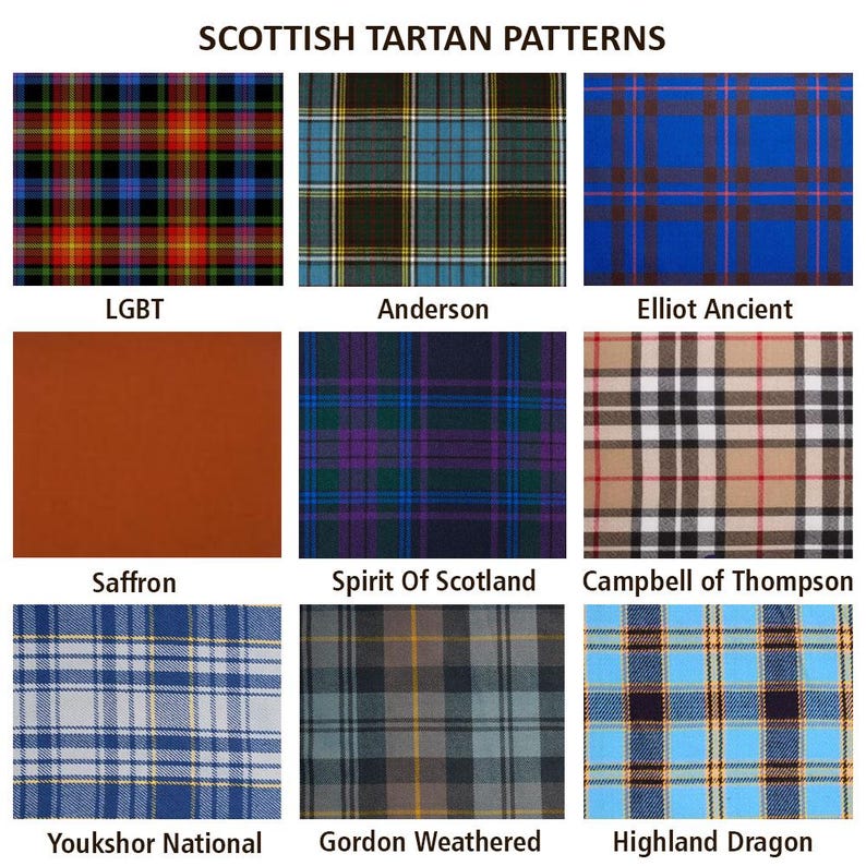 Tartan Plaid Scottish Traditional Tartan Fabric 13oz Light Weight 54 ...