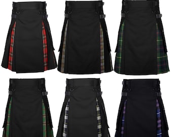 Custom Hybrid Kilt for Men | Scottish Highland Traditional Pleated Kilt | Modern Utility Tartan Kilt | Mens Clan Kilt in 50+ Tartans