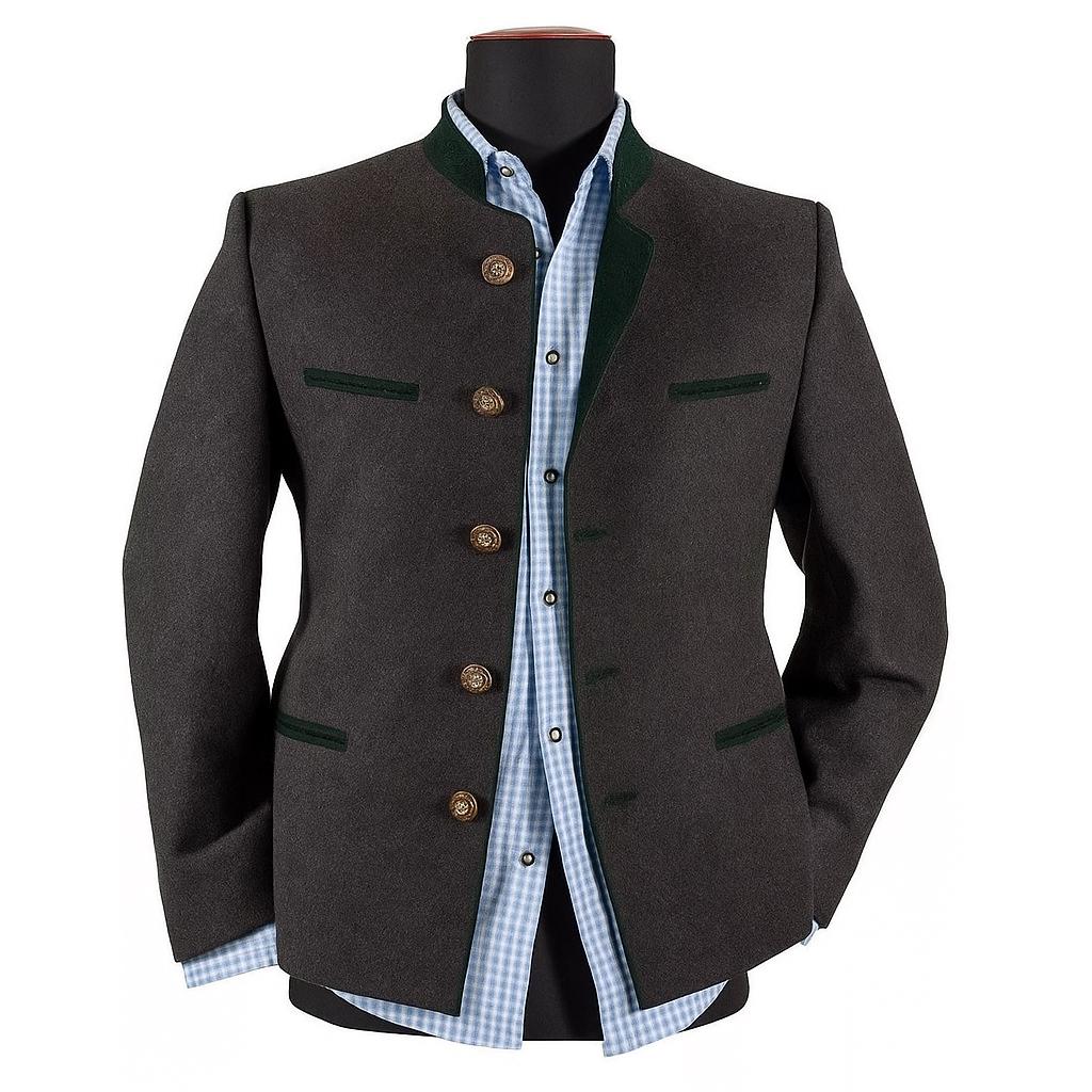 ジャケット・アウター BAVARIA LODEN\" wool long coat Bavaria Loden WOOL ALPACA BLACK Jacket LARGE CAT Women