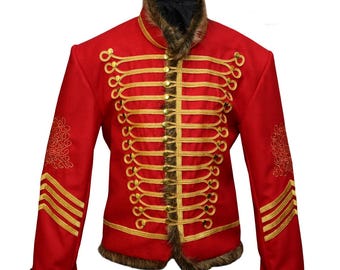 Vintage Napoleontische huzarenjas 19e-eeuwse blazer wol militair uniform tuniek Pelisse Jimi Hendrix jas kostuumjas in 16+ kleuren