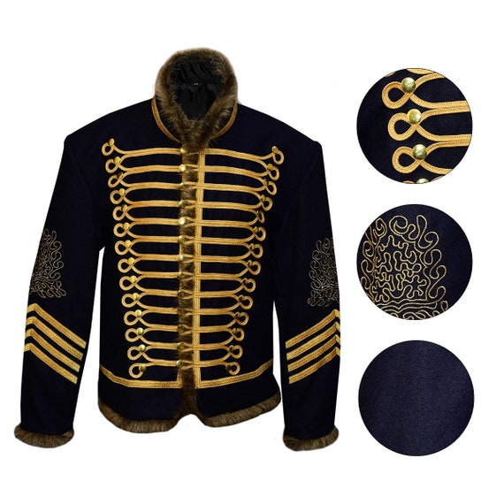 Napoleonic Hussar Jacket 19th Century Vintage 100% Blazer Wool
